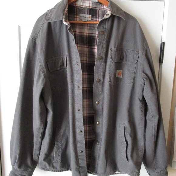 Carhartt Weathered Canvas Shirt Jacket - Men's Medium - Picture 1 of 11
